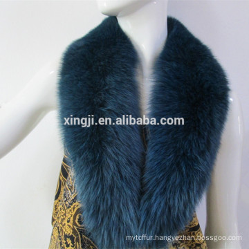 top quality dyed color real fox fur collar